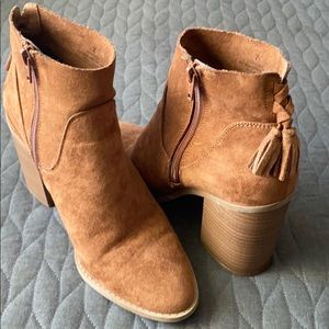 Suede ankle booties